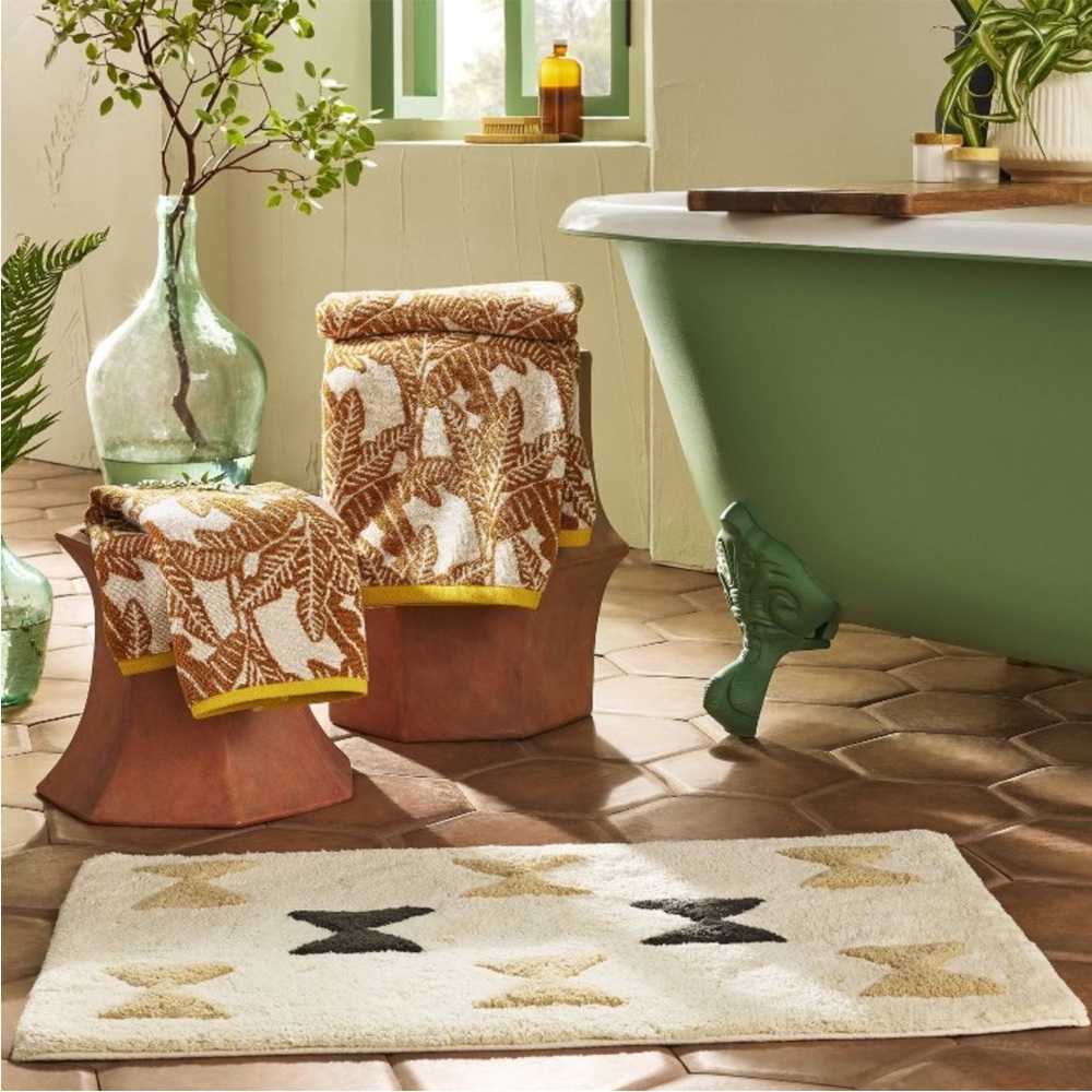 JUNGALOW X OPALHOUSE NWT 2pc paradise bath & hand towel set -rust - Picture 2 of 8